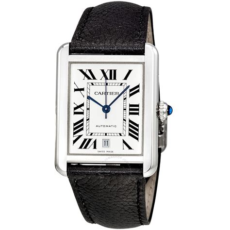 ' cartier mens tank watch|cartier tank solo large model.